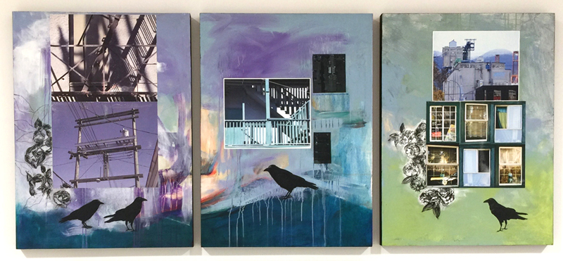 Dorothy Doherty piece titled "Landmarks 2", acrylic and mixed media artwork